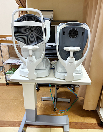 左：OPD SCANⅢ 右：調節力測定装置“ARK-1s”